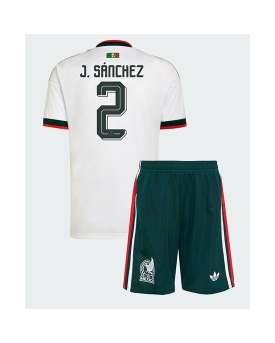 Billige Fotballdrakt Mexico Jorge Sanchez #2 Replika Bortedraktsett Barn VM 2026 Kortermet (med bukser)